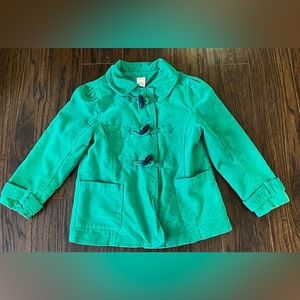 Gymboree brand girls size 5/6 green jacket
